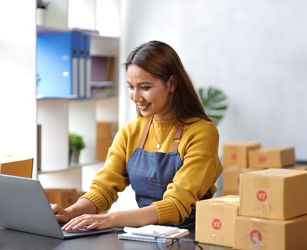 A shop owner utilizing back office tools from North's POS systems