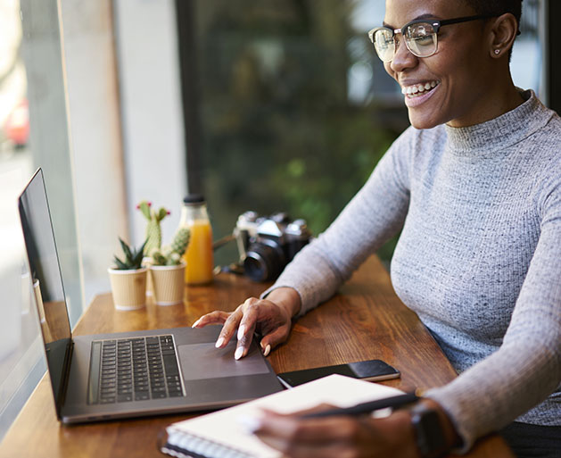 A woman enjoying fast funding services provided by North's POS services