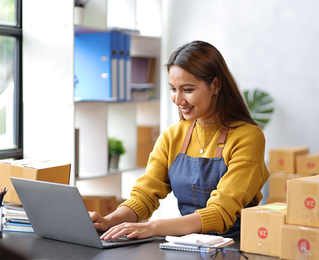 A shop owner utilizing back office tools from North's POS systems